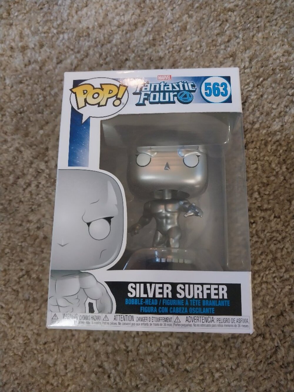 Silver surfer Fantastic Four Funko pop with box